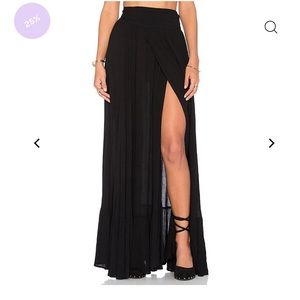 Wildfox Couture Maxi Skirt, Black Wrap
